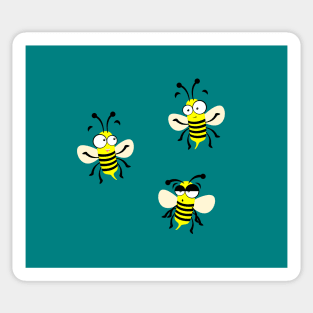 Three honey bees Sticker